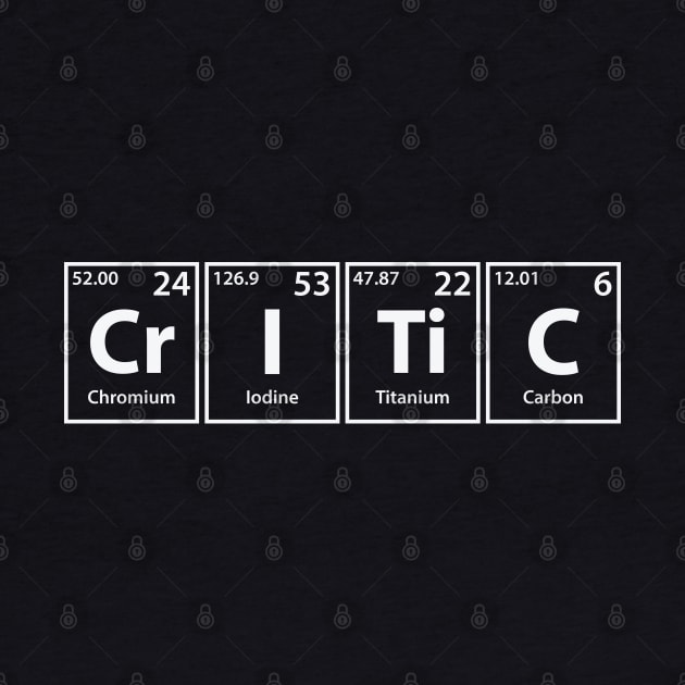 Critic (Cr-I-Ti-C) Periodic Elements Spelling by cerebrands